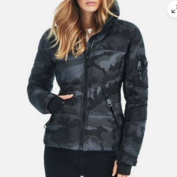 SAM. Freestyle Camo Puffer Jacket- black/gray camo